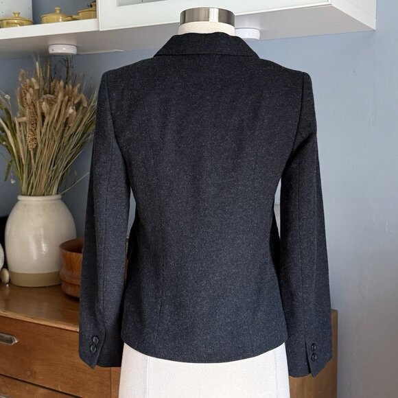 Margaret Howell Wool Tailored Jacket Blazer Charcoal Gray Sz 1 XS - Picture 4 of 8